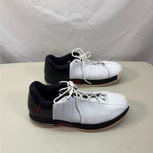 NIKE AIR JORDAN TEAM ELITE 2 LOW A01696-101 SHOES SIZE 8.5 MENS WHITE BLACK RED